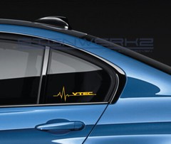VTEC heartbeat pulse Sticker Left Pair