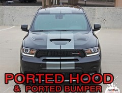 Decal Rally Stripes Kit for DODGE DURANGO SRT 392 Dual Sticker Redline Skirt Lip