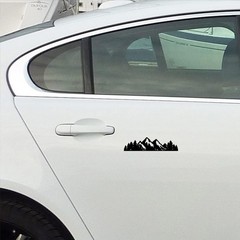 Sleek Mountain Tree Vinyl Decal Set for Cars & Laptops – Durable and Stylish