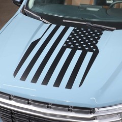 Front Hood Black USA Flag Graphic Vinyl Decal Fit For Ford Maverick 2022-2025 US