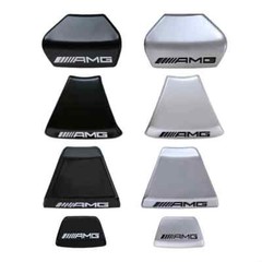 3D Badge Chrome/Black for AMG Steering Wheel Emblem Squared Base GLC C43 C350E