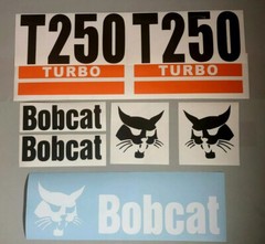 Bobcat T250 Turbo (SET OF 7) Skid Steer Replacement Aftermarket Vinyl Decals
