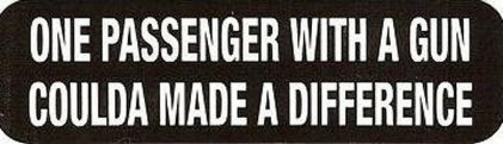 Motorcycle Sticker for Helmets or toolbox #978 One passenger with a gun coulda m