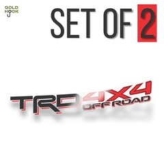 2X GOLD HOOK TRD 4×4 Off Road decals for Tacoma Toyota, Matte Finish
