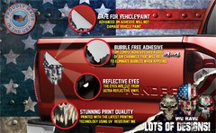 American Flag USA Skull 3M sticker for Car Truck Decal Police Military Thin Line