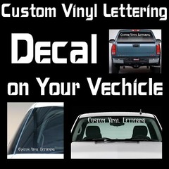Custom Lettering Decal Vehicle Car Window Body Windshield Fender Door Bumper