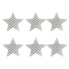 6pcs Reflective Star Decals Warning Tapes for Car Bike Nighttime Safety Stickers