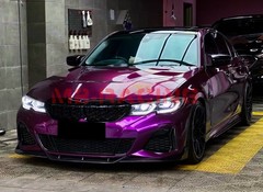 ESSMO PET Super Gloss Metallic Magenta Purple Car Vinyl Wrap Decal Like Paint