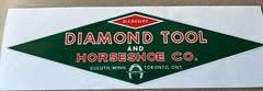 Diamond Tool Box Logo Green Orange White Vinyl Decals For Custom Box 4 1/2” Set2