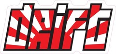 Drift Japan Red and White Drifting Japanese Vinyl Bumper Sticker Window Decal