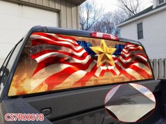 American Pick Up Truck SUV Rear Back Window Graphics Decal Wrap Tint #18