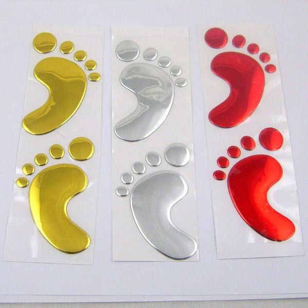 Choose Color FOOTPRINTS 3″ x 2″ Car, Truck, Bike Waterproof Decal (#130)