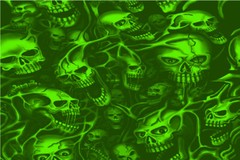 Green Ghost Skulls Graphic Decal Vinyl Bike Motorcycle Car Wrap 24×36 Seamless