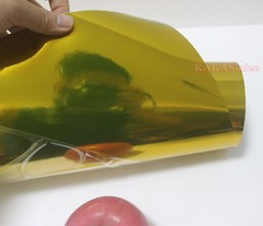 Super Soft Stretchable – Car Glossy Mirror Chrome Vinyl Wrap Sticker – Gold CF
