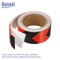 Universal Piece of 1 5cmx10m Arrow Reflective Stickers Safety Warning Protector