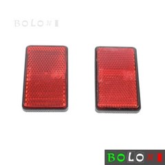 2x Rectangle Red Reflector Bolt On Side Marker For Truck Bus Trailer Dirt Bikes
