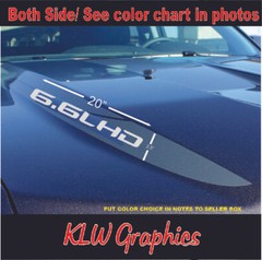 6.6L HD Decal Sticker Silverado DURAMAX IH Turbo Diesel Truck Soot Crew Cab