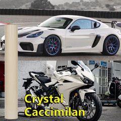 5FTx50FT PET Crystal Khaki Milan Vinyl Wrap Self-Adhesive Air Release US Stock