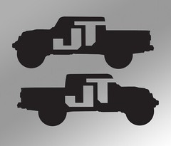 JT silhouette automotive grade decals for jeep set of 2