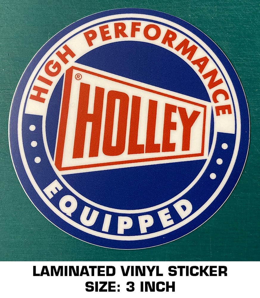 HOLLEY HIGH PERFORMANCE EQUIPPED VINYL DECAL STICKER – VINTAGE PARTS