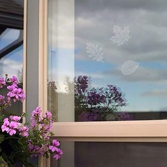 Protect Birds with Leaf Medley UV-Reflective Window Decals – 5 Decorative Clings
