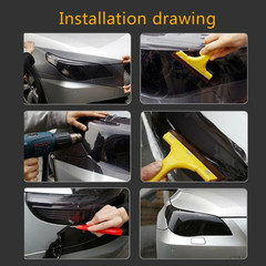 8-Color Car Headlight Taillight Vinyl Wrap Glossy Matte Tint Film Sticker