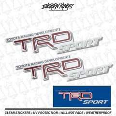 TRD SPORT 3D Clear Bedside Stickers for 95-11 Toyota Tacoma Truck Decals – GRAY