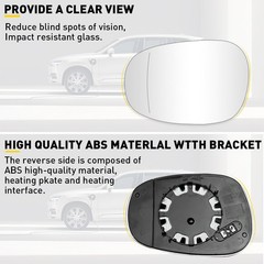 2/4X Left Right Side Mirror Glass Heated 51167252894 For BMW E82 E90 E91 E92 325