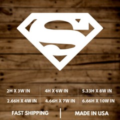 Superman|Superhero|Superpowers|Vinyl Sticker|Decal for Window|Laptop|Car|Tablet