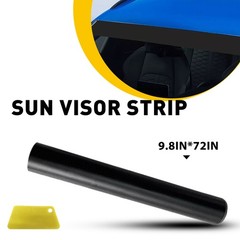Matte Black Windshield Decal Strip Sun Film Visor Banner Blank Vinyl Sticker