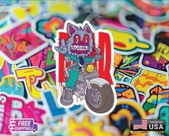 BIKER JDM CAR STICKER DECAL CUSTOM LAMINATED VINYL LAPTOP FREE GIFT