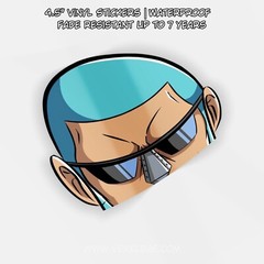 One Piece – Franky | Anime Sticker JDM Vinyl Window Peeker Decal