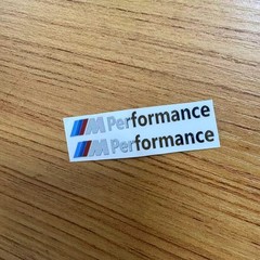 2PCS M Performance Metal Badge Sticker Car Interior Emblem Decal For BMW