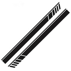 Pair Car Body Side Sticker Decal Stripe Graphics Exterior Trim For Off-road SUV