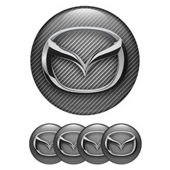 4x Mazda hub caps sticker silicone logo emblem rims wheel hub cap