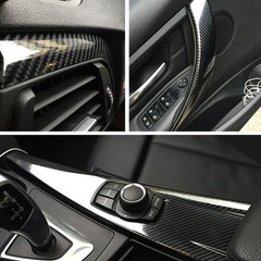 5D Carbon Fiber Black High Gloss Glossy Auto Vinyl Wrap Sticker Decal Sheet Film