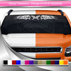 129-01 BUTTERFLY Windshield Decal Window Sticker Graphic Banner Tribal Butterfly
