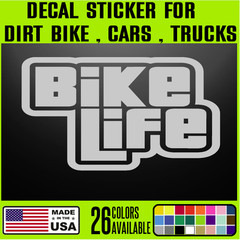 BIKE LIFE – Off Road ATV Racing Decal Sticker Dirt Bike Motocross 4 Wheel – R4