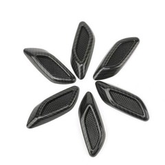 Universal Carbon Fiber Car Air Flow Fender Side Vent Trim ABS Hood Decor Sticker