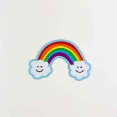 R. Nichols – Car or Other Magnet – Smiling White Clouds & Rainbow Pride New Ship