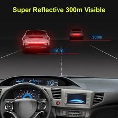 Blue Car Auto Trunk Reflective Warning Sticker Rear Bumper Safety Strip Decal