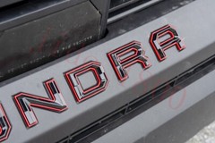 BLACK Red letters compatible with TOYOTA TUNDRA 2022 23 logo Front insert