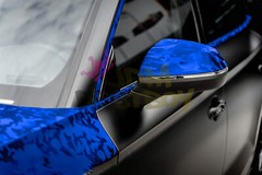 Gloss Camouflage Shadow Camo Royal Blue Car Vinyl Wrap Sticker Decal Film Sheet