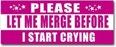Durable Vinyl Car Magnet Decal: Please Let Me Merge – Lightweight & Removable