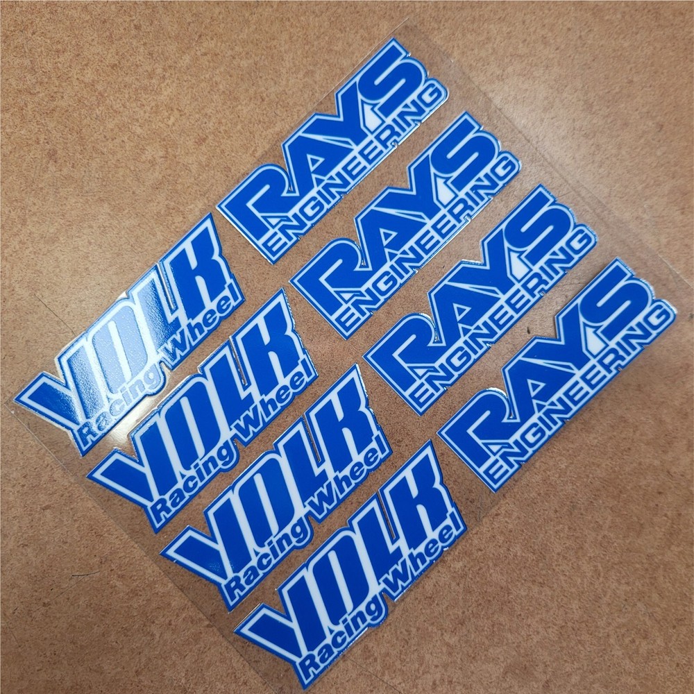 Japan Rays Engineering VOLK Racing TE37 Wheel UV decals sticker 8pcs fast ship