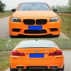 Orange Stretch Matte Dull Finish PVC Car Vinyl Wrap Sticker Film Bubbles Free US