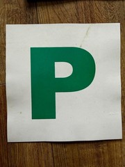 HALFORDS 3 X P Green Fully Magnetic Learner Driver Plates Passed Pass New Driver