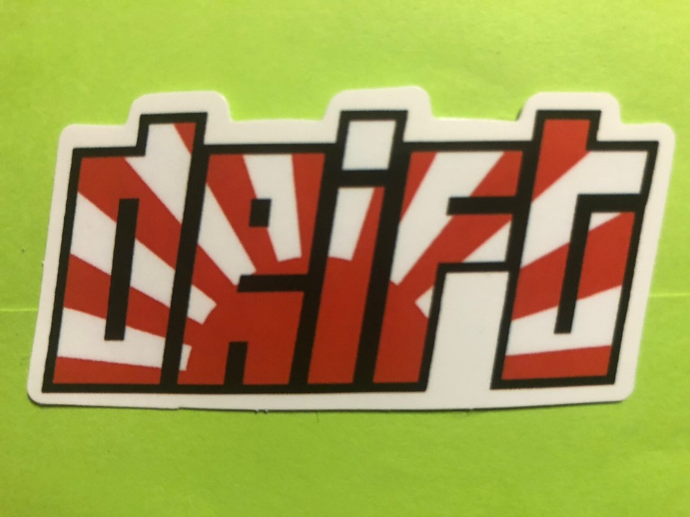 Drift Rising sun sticker/decal. Japan Rising Sun. Waterproof. Approx Size 3”x2”