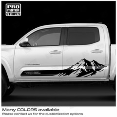 Toyota Tacoma 2005-2026 Side Mountain Rocker Accent Decals Stripes *Choose Color