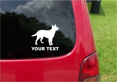 2 (PCS) Australian Cattle Dog Decals with custom text 20 Colors To Choose From